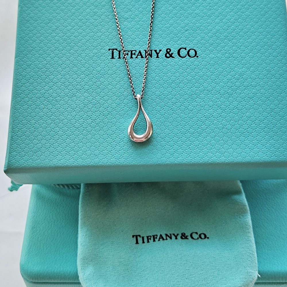 Tiffany & Co. Silver Teardrop Pendant Necklace